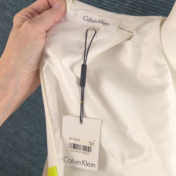 NWT! Calvin Klein Leopard Print Color Block Dress - Picture 13 of 15